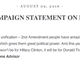 Statement from the Trump campaign